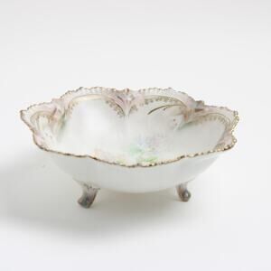 RS Prussia Three Footed Bowl / Candy Dish ***Rare Find***